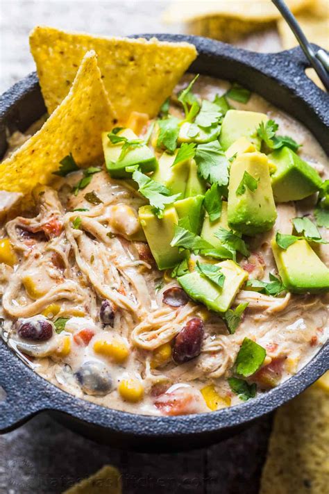 Btw, this has been my first and go to recipe for chicken in my brand new instant pot! Instant Pot White Chicken Chili Recipe - NatashasKitchen.com
