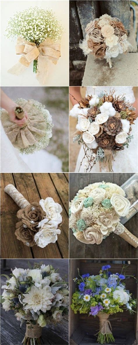 Burlap and lace wedding bouquets. 30+ Rustic Burlap And Lace Wedding Ideas | Purple wedding ...