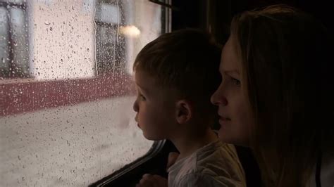 Mother And Son On Train Stock Video Motion Array