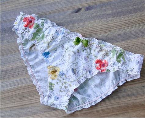 Floral Cotton Panties Low Rise Wild Flowers Knickers Custom Made Romantic Cotton Lingerie On