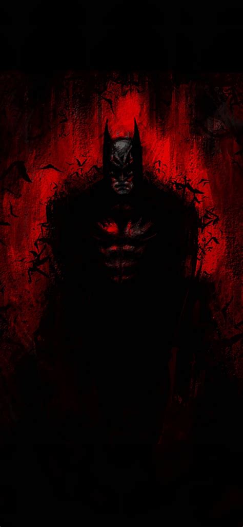 Download 1125x2436 Wallpaper Dark Artwork Batman Minimal Dc Comics