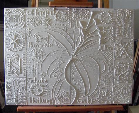 60x80in canvas with modeling paste (Before painting it) | Intuitive