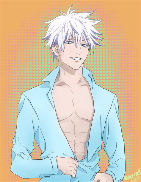 I Simp Gojo In His Button Up From Episode 21 I Also Embarrass My Friends By Drawing Sexy Gojo