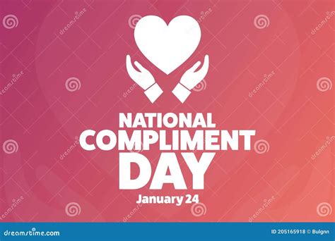 National Compliment Day January 24 Holiday Concept Stock Vector