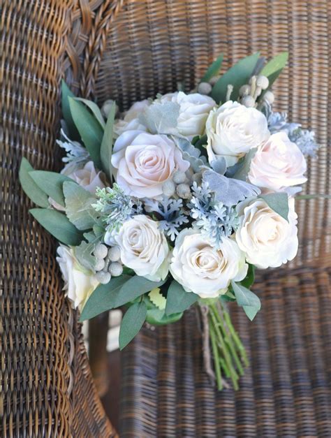 Soft Wedding Flower Bouquet Made With Faux Flowers Shipping Worldwide