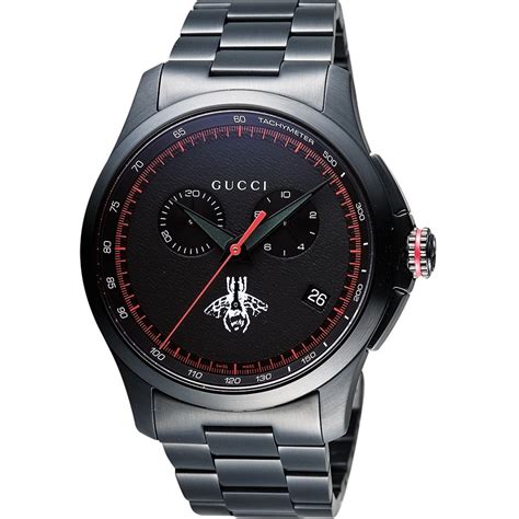 Gucci Gucci G Timeless Black Stainless Steel Chronograph Mens Watch