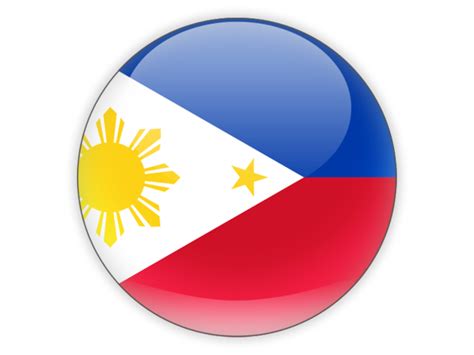 Round Icon Illustration Of Flag Of Philippines