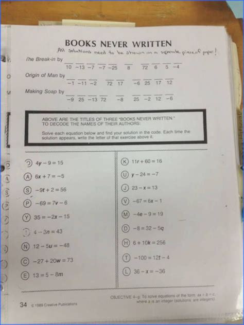 Https://tommynaija.com/worksheet/books Never Written Math Worksheet Answers