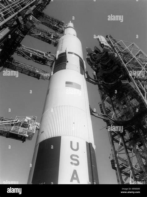 Mobile Service Structure Moves Away From The Apollo 11 Saturn V On The