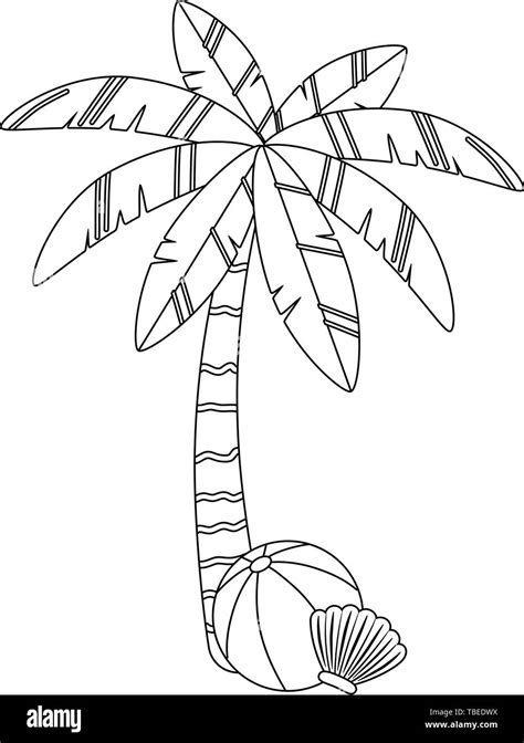 Palm Tree Design Summer Beach Vacation Tropical Nature Island And