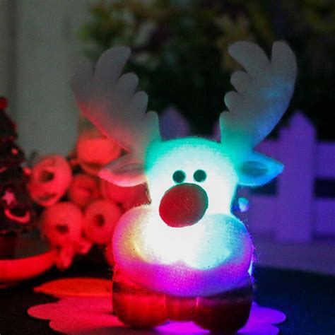 Christmas Led Flashing Light Up Brooch Snowman Santa Claus Badges Pins Xmas T China