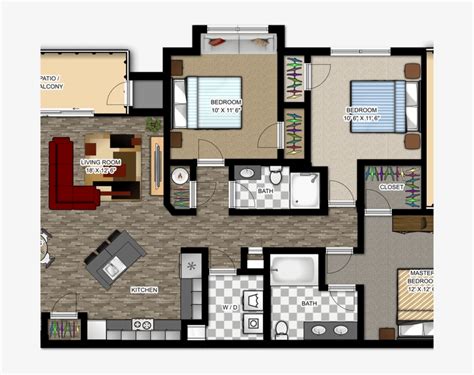 One, two and three bedroom apartment homes for rent at the sutton, in buckhead village of atlanta, ga. 3 Bedroom Apartment Floor Plan - Carpet Vidalondon