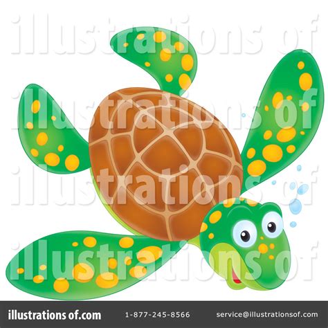 Sea Turtle Clipart #90142 - Illustration by Alex Bannykh