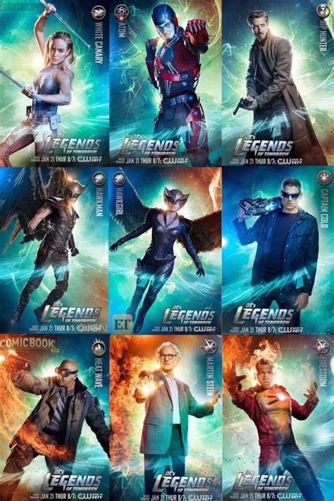 Legends Of Tomorrow Character Posters Heroes Dc Comics Dc Superheroes