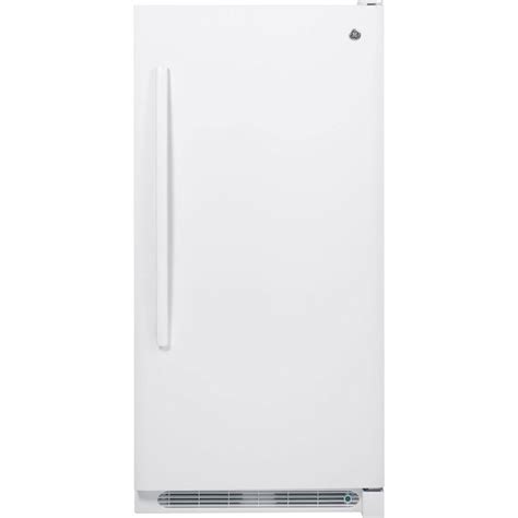 GE 13 8 Cu Ft Frost Free Upright Freezer In White FUF14DHRWW The