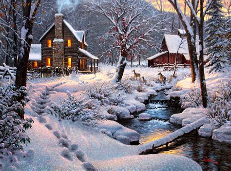 Cozy Winter Scenes Wallpaper Wallpapersafari