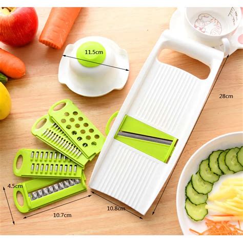 Adjustable Fruit Vegetable Slicer Cutter Peeler With 4 Interchangeable