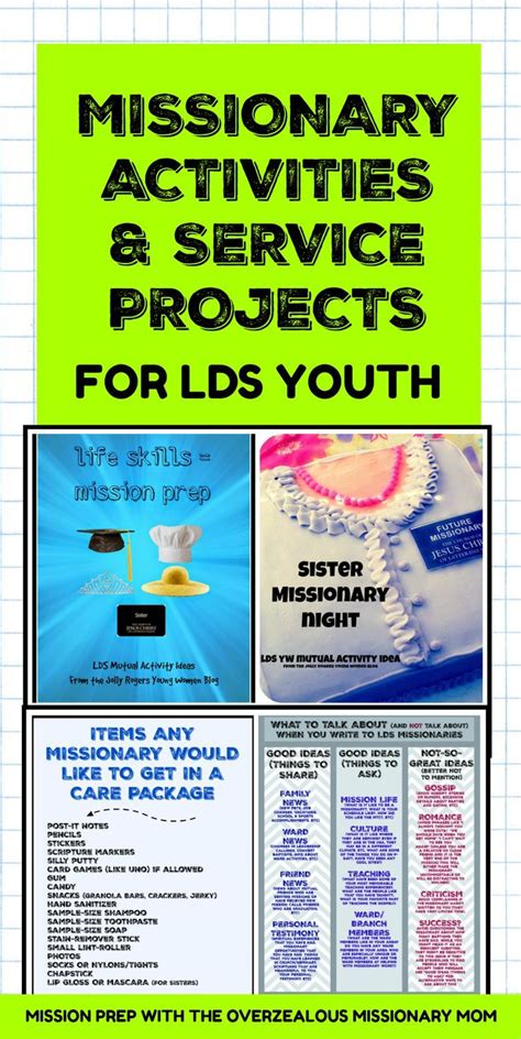 Lds Youth Missionary Theme Activities Mutual Activity Ym Yw Combined Mission Prep With The