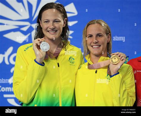 Australias Bronte Campbell Celebrates Winning Gold With Australias Cate Campbell Who Won