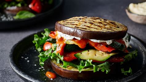 Vege Stack Burger With Herb Ricotta Recipe