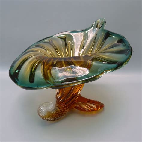 Seguso Vetri Cornucopia Vase Vetri D Arte Glass Vasemid Etsy Glass