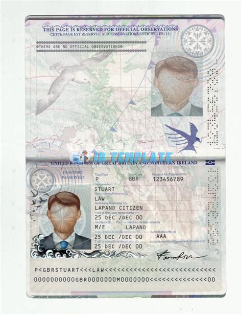 Uk Passport Psd Template Driving License Template