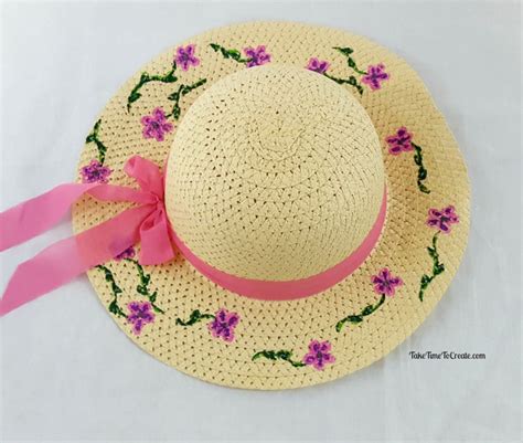 Diy Straw Flower Hat