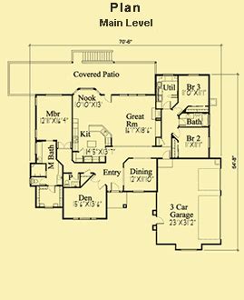 single story house plans  contemporary  bedroom home