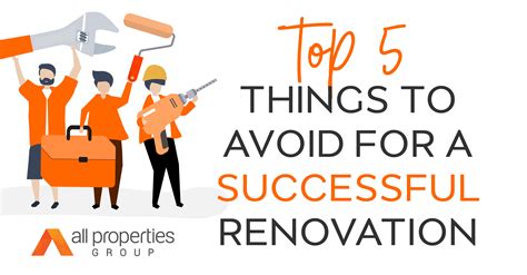 5 Things To Avoid For A Successful Renovation