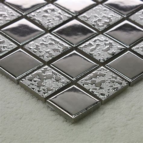 Porcelain Floor Tile Sheets Plating Slip Mosaic Art Bathroom Wall
