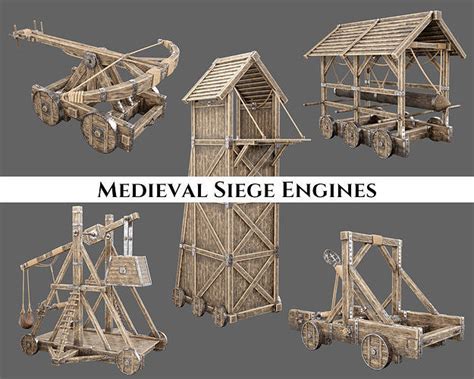 Medieval Siege Engines Pack 3d Model Collection Cgtrader