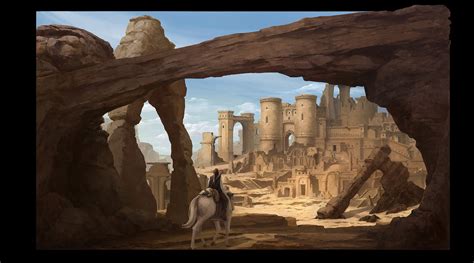 Artstation Ruined Castle Of Desert