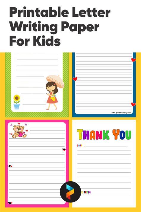 Writing Paper For Kids Free Printable Preschool Lined Writing Paper