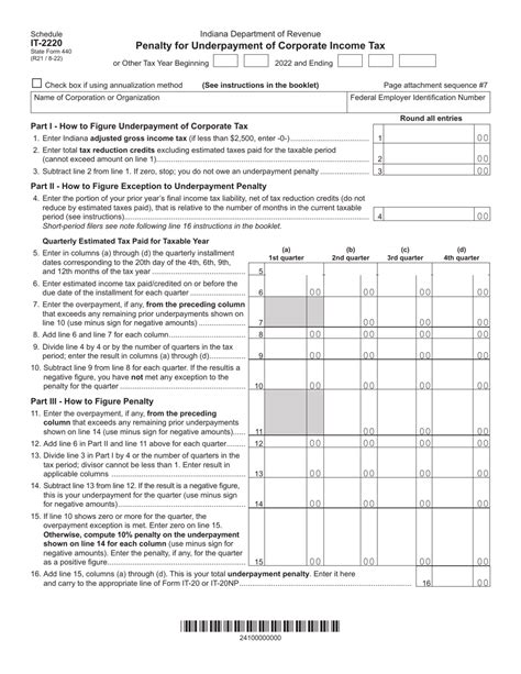 State Form 440 Schedule It 2220 Fill Out Sign Online And Download