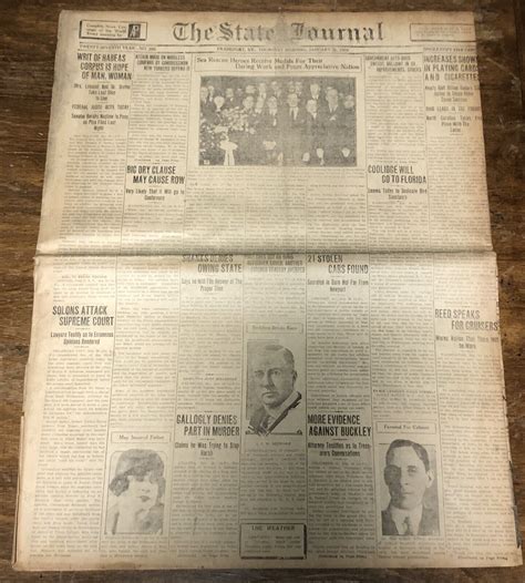 Frankfort KY State Journal1/31/1929 Newspaper Ada Labouef Prohibition