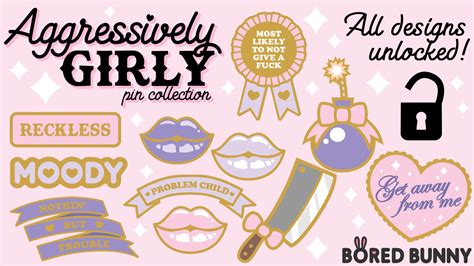 Aggressively Girly Cute Pastel Pink And Lilac Enamel Pins ♡ By Kirstin