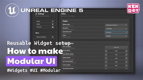 How To Make Modular Widgetsui Baseparent Widgets Unreal Engine 5