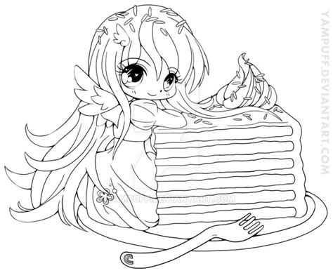 Rainbow Cake Luna Lineart By Yampuff On Deviantart Chibi Coloring