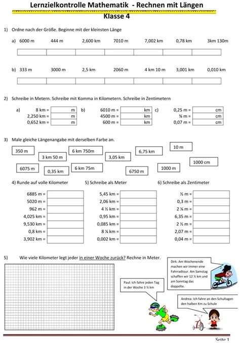 Die genaue ausführung und die schwierigkeitsstufe der aufgaben können auf den nächsten seiten ausgewählt werden. Klassenarbeit zu Größen und Maßeinheiten | Nachhilfe mathe ...