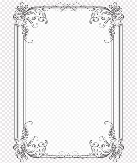 Silver And White Floral Frame Borders And Frames Wedding Invitation