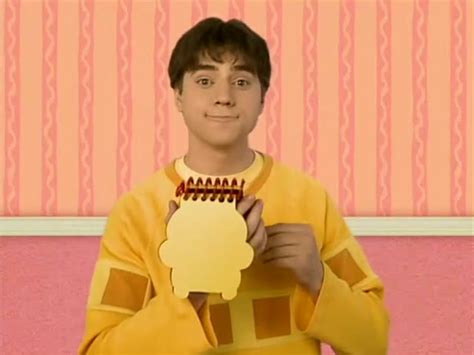 Blue S Clues Joe Is Always Use His Notebook To Draw Clues Just Like His Brother Steve Dose