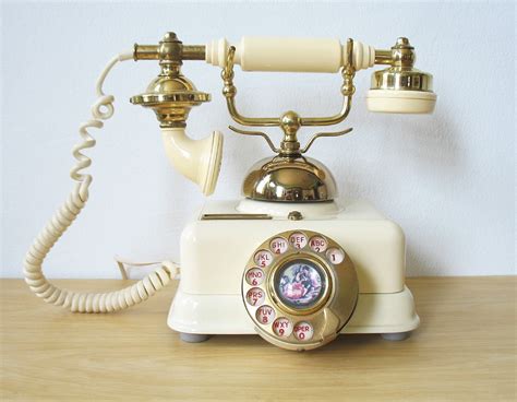 Vintage 1973 Rotary Dial Princess Phone Cream By Rustbeltthreads