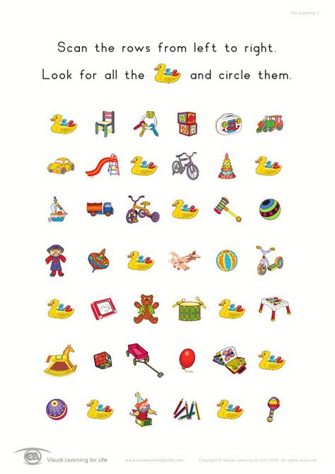 Printable Visual Scanning Worksheets For Adults Tedy Printable Activities