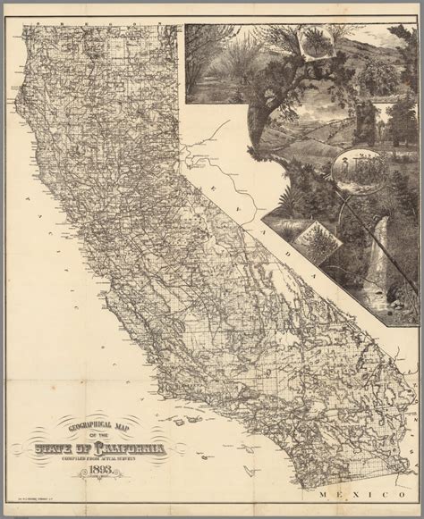 Geographical Map Of The State Of California David Rumsey Historical