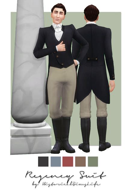 Regency Suit For Men At Historical Sims Life Sims 4 Updates