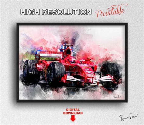 Ferrari had hoped to challenge. F1 Driver Michael Schumacher Ferrari Formula One Team. High | Etsy | Digital artwork, Racing ...
