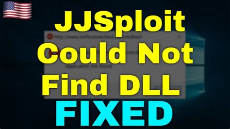 How To Fix Jjsploit Could Not Find Dll Windows Youtube