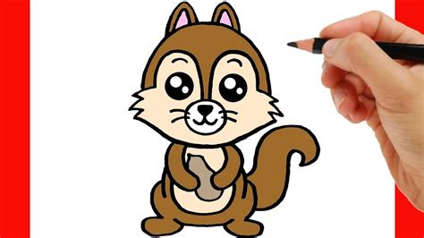 How To Draw A Cute Squirrel Easy Step By Step Youtube