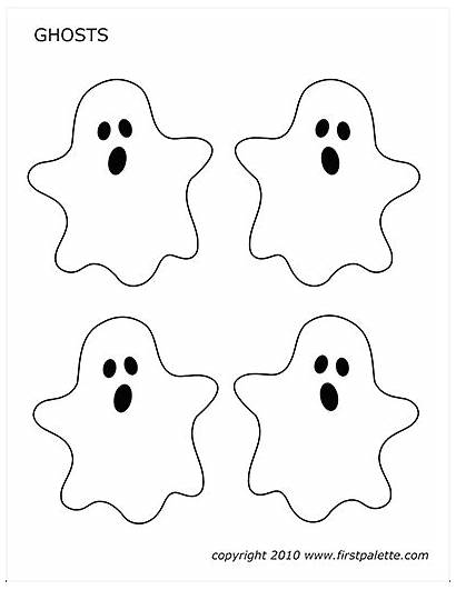 Printable Ghosts Halloween Template Ghost Templates Coloring