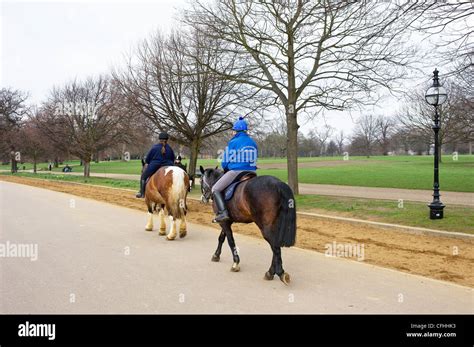Horse Riders In Hyde Park In London Stock Photo Alamy